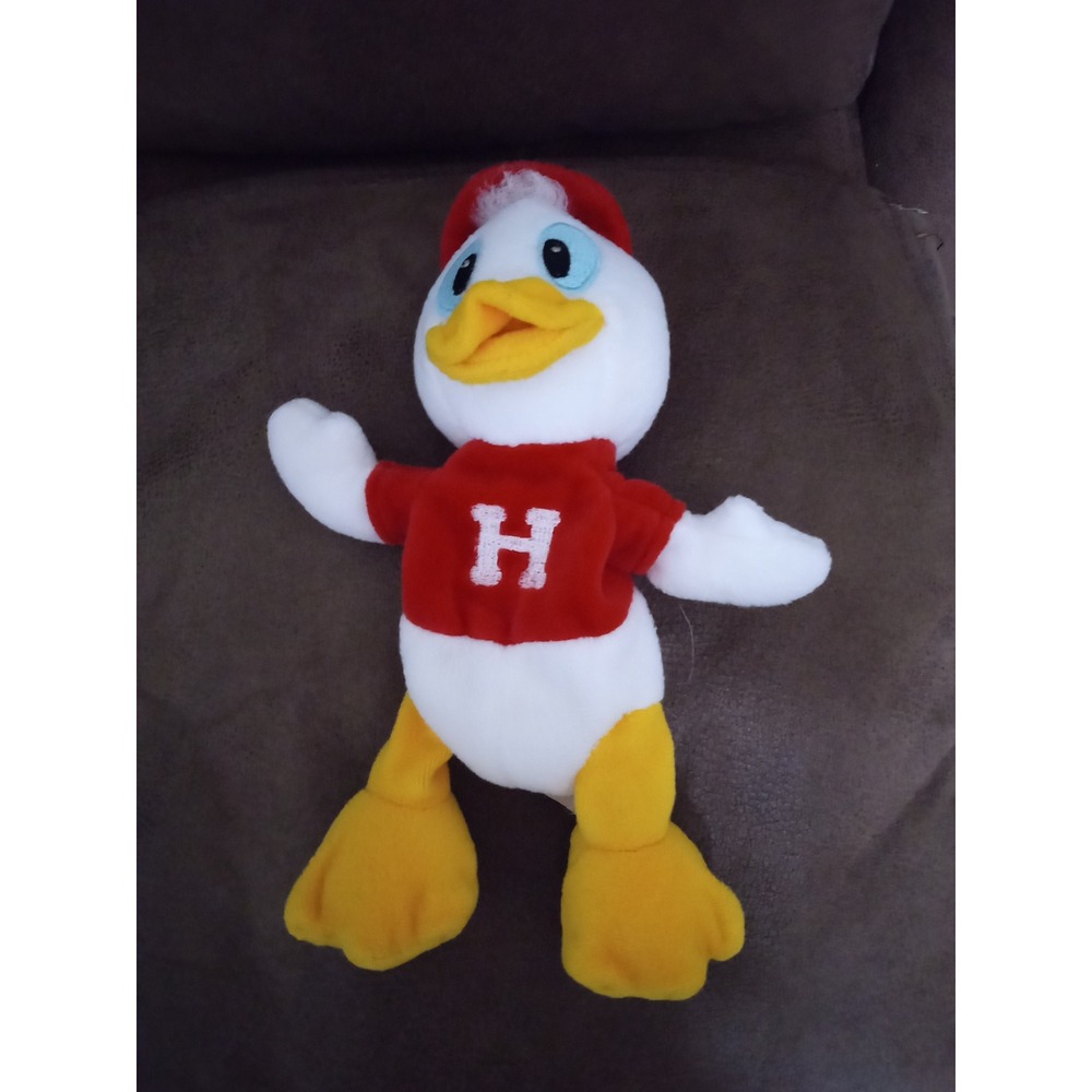 Disney Parks Huey Duck Plush Stuffed‎ Animal Red Shirt H Hat Walt Disney World